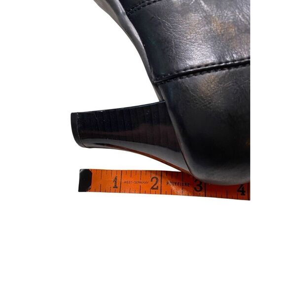 Aerosoles Black Slip On Square Toe Heeled Booties Womens Size 8B Office - Picture 10 of 11